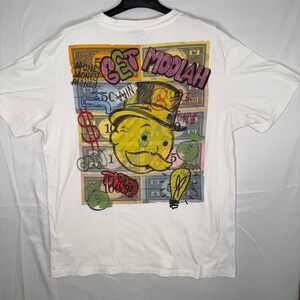 Monopoly x Shoe Palace‎ Get Moolah Graphic T-Shirt Mens XL White Money Print